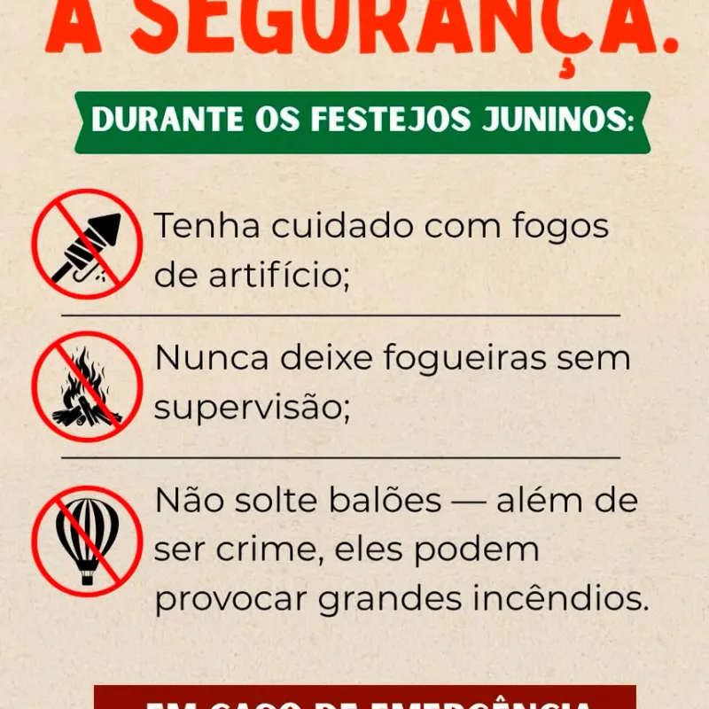 Ibicoara reforça orientações de segurança para as festas juninas