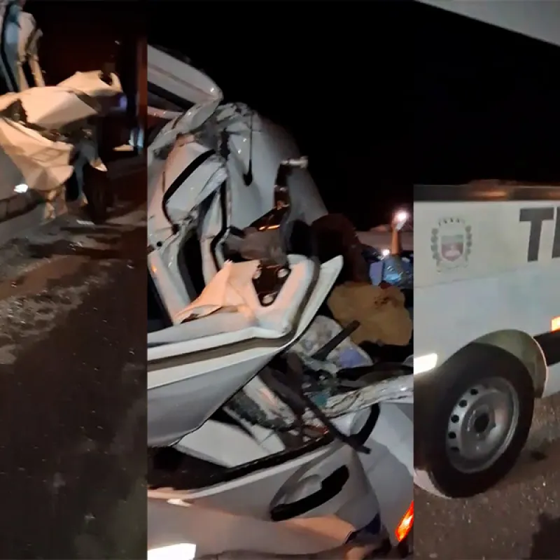 Grave acidente: Van da Saúde que transportava pacientes de Barra da Estiva para Salvador colide com caminhão