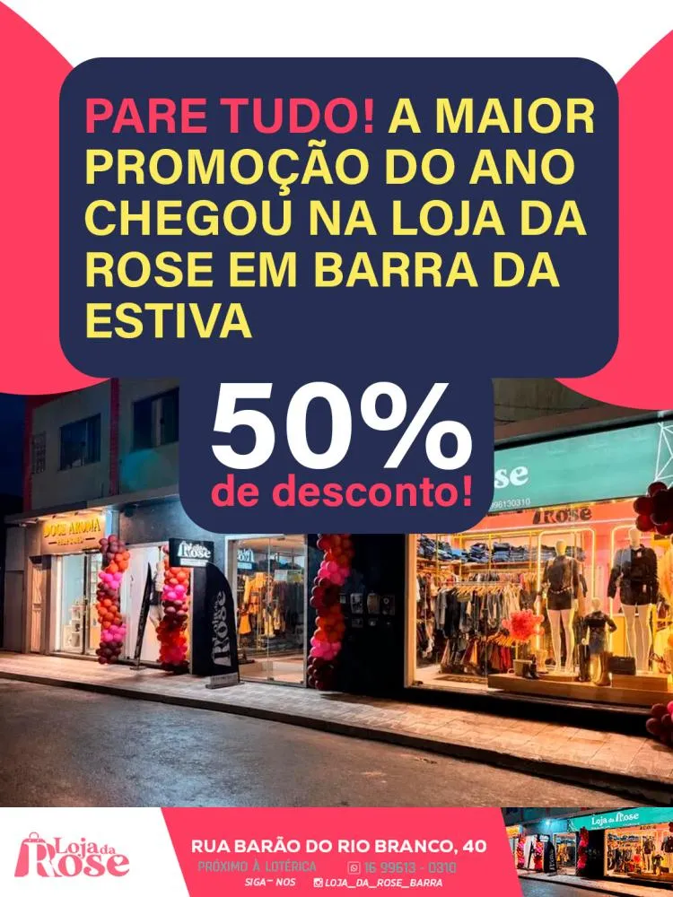 PARE TUDO! A MAIOR PROMOÇÃO DO ANO CHEGOU NA LOJA DA ROSE EM BARRA DA ESTIVA