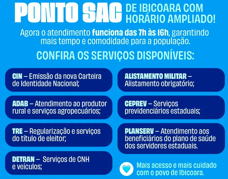 Ponto  SAC de Ibicoara Amplia Horário de Atendimento para Melhorar Acesso à População