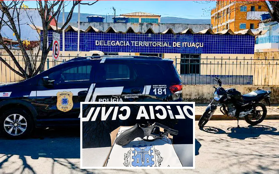 Durante operação em Ituaçu, Polícia Civil apreende motocicleta com suspeita de adulteração e revólver usado em possível homicídio culposo
