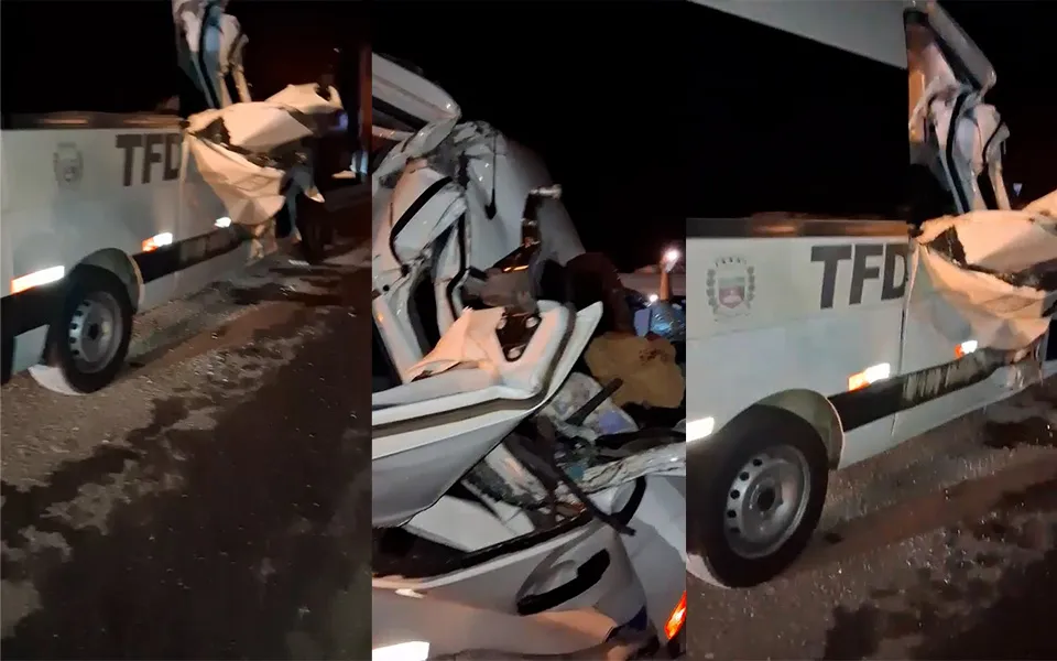 Grave acidente: Van da Saúde que transportava pacientes de Barra da Estiva para Salvador colide com caminhão